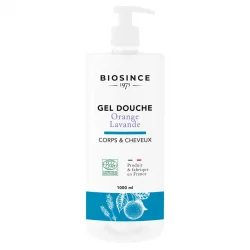 BIO-Duschgel für Körper & Haare Orange & Lavendel - 1l - Biosince 1975