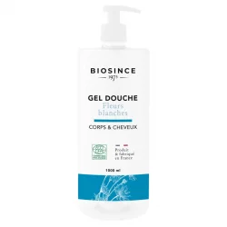 BIO-Duschgel für Körper & Haare Weisse Blüten - 1l - Biosince 1975