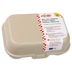 6-er Eierschachtel aus beigem Bioplastik - ah table !