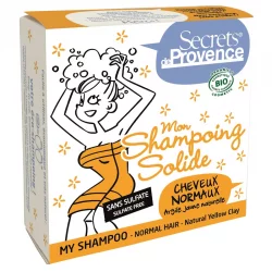 Shampooing solide cheveux normaux BIO argile jaune - 85g - Secrets de Provence