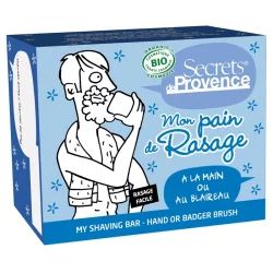 Feste BIO-Rasierseife Männer Sheabutter - 90g - Secrets de Provence