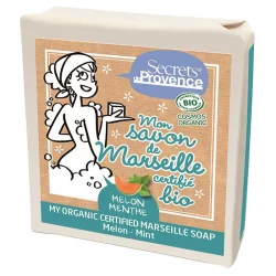 Savon de Marseille BIO melon & menthe - 100g - Secrets de Provence