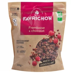 BIO-Knusper-Müesli Himbeer & Schokolade - 500g - Favrichon