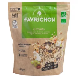 BIO-Knusper-Müesli 6 Früchte - 500g - Favrichon