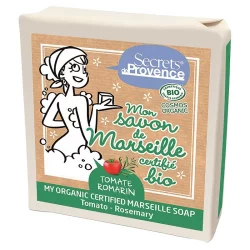 Savon de Marseille BIO tomate & romarin - 100g - Secrets de Provence
