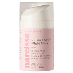 Masque de nuit purifiant & éclat Narcissa BIO citrus - 50ml - Urtekram
