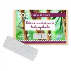 Lidschatten perlmutt Silber N°114 BIO (Nachfüller) - 1,3g - Zao