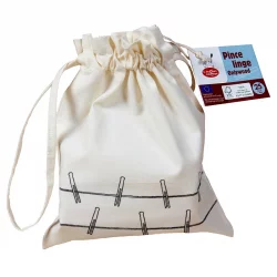 Pinces à linge Onlywood avec sac en coton BIO - 25 pièces - La droguerie écologique