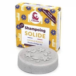 Shampooing solide cheveux blancs poudre d'indigo - 70ml - Lamazuna