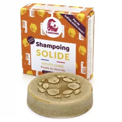 Festes Shampoo goldene Reflexe Zitronenpulver - 70ml - Lamazuna
