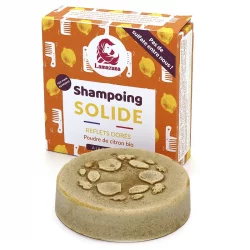 Shampooing solide reflets dorés poudre de citron - 70ml - Lamazuna