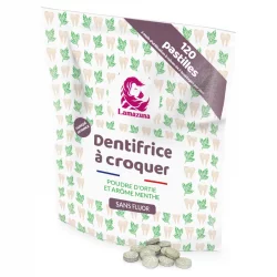 Dentifrice à croquer BIO ortie & menthe sans fluor - 120 pcs - Lamazuna