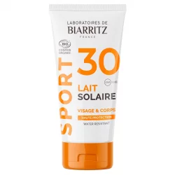 Lait solaire Sport visage & corps BIO IP 30 - 50ml - Laboratoires de Biarritz