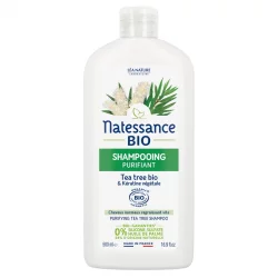 Shampooing purifiant BIO tea tree & kératine végétale - 500ml - Natessance