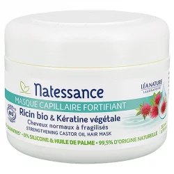 Masque capillaire fortifiant BIO ricin & kératine végétale - 200ml - Natessance