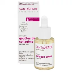 Gouttes de collagène sans parfum BIO aloe vera - 30ml - Santaverde