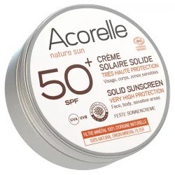 Feste BIO-Sonnenschutzcreme Körper & Gesicht LSF 50+ - 30g - Acorelle