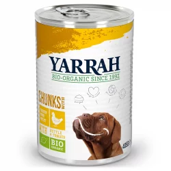 Bouchées poulet en sauce avec orties pour chien BIO - 405g - Yarrah