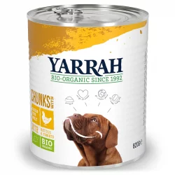 Bouchées poulet en sauce avec orties pour chien BIO - 820g - Yarrah