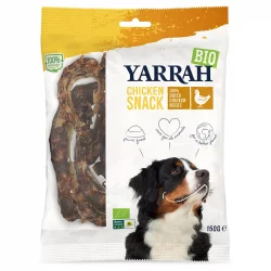 Cous de poulets séchés pour chien BIO - 150g - Yarrah