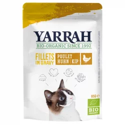 BIO-Filets in Sauce mit Poulet für Katzen - 85g - Yarrah