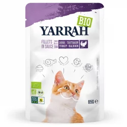 Filets en sauce à la dinde pour chat BIO - 85g - Yarrah