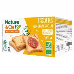 Biscottes aux graines de lin BIO - 182g - Nature&Cie