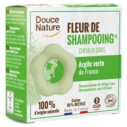 BIO-Shampoo-Blume Brennnessel & Grüner Lehm - 85g - Douce Nature