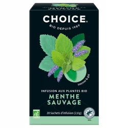 Infusion aux plantes Menthe sauvage BIO - 20 sachets - Choice