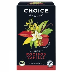 Infusion aux plantes Rooibos Vanille BIO - 20 sachets - Choice