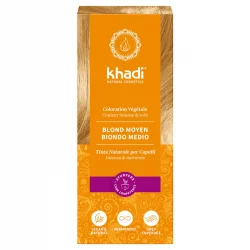 BIO-Pflanzenhaarfarbe Mittelblond - 100g - Khadi