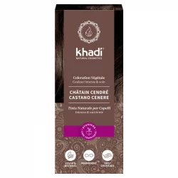 BIO-Pflanzenhaarfarbe Aschbraun - 100g - Khadi