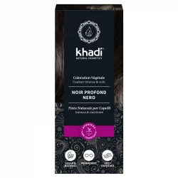 BIO-Pflanzenhaarfarbe Schwarz - 100g - Khadi