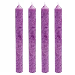 4 Bougies chandeliers violettes en stéarine BIO 2 x 20 cm - Blue