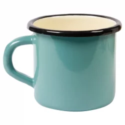 Blaue Emailletasse - ah table !