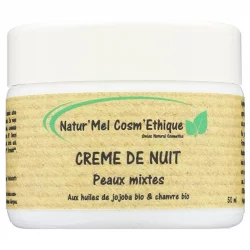 Crème nuit peau mixte & grasse jojoba & chanvre - 50ml - Natur'Mel