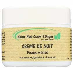 Nachtcreme für fettige und Mischhaut Jojoba & Hanf - 50ml - Natur'Mel