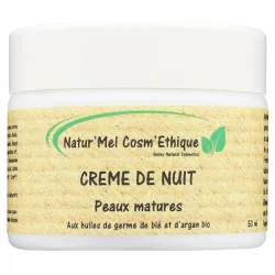 Crème nuit peau mature germe de blé & argan - 50ml - Natur'Mel
