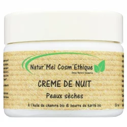 Crème nuit peau sèche karité & chanvre - 50ml - Natur'Mel