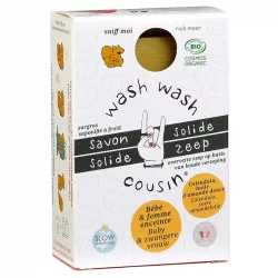 Savon bébé & femme enceinte BIO calendula - 100g - Wash Wash Cousin