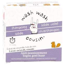 Shampooing solide anti-jaunissement BIO camomille - 70g - Wash Wash Cousin