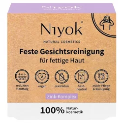 Nettoyant visage solide peau grasse naturel zinc - 80g - Niyok