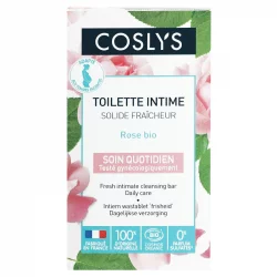 Toilette intime solide fraîcheur BIO rose - 85g - Coslys