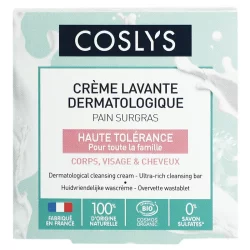 Crème lavante dermatologique pain surgras solide BIO - 85ml - Coslys