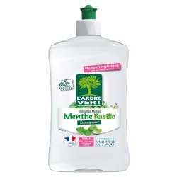 Liquide vaisselle écologique menthe & basilic - 500ml - L'Arbre Vert