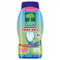 Gel lave-vaisselle tout en 1 écologique - 720ml - L'Arbre Vert