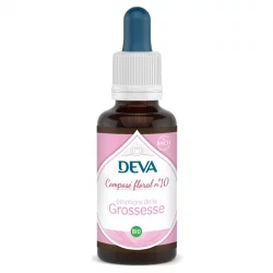 Composé floral BIO N°10 Émotions de la grossesse - 30ml - Deva