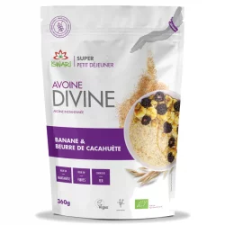 Petit-déjeuner Avoine Divine banane & beurre de cacahuète BIO - 360g Iswari