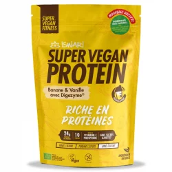 Protéines Super Vegan banane, vanille & Digezyme BIO - 400g - Iswari