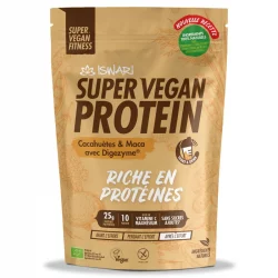 Protéines Super Vegan cacahuètes, maca & Digezyme BIO - 400g - Iswari